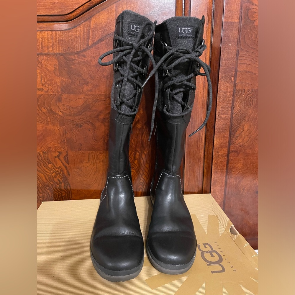 UGG Elsa Waterproof Black Boots